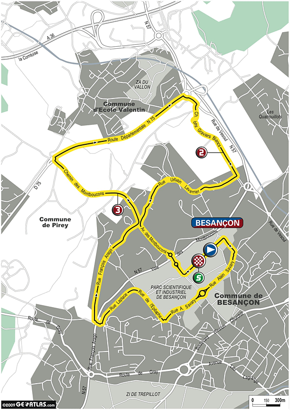 Streckenverlauf Tour de l`Avenir 2009 - Etappe 9